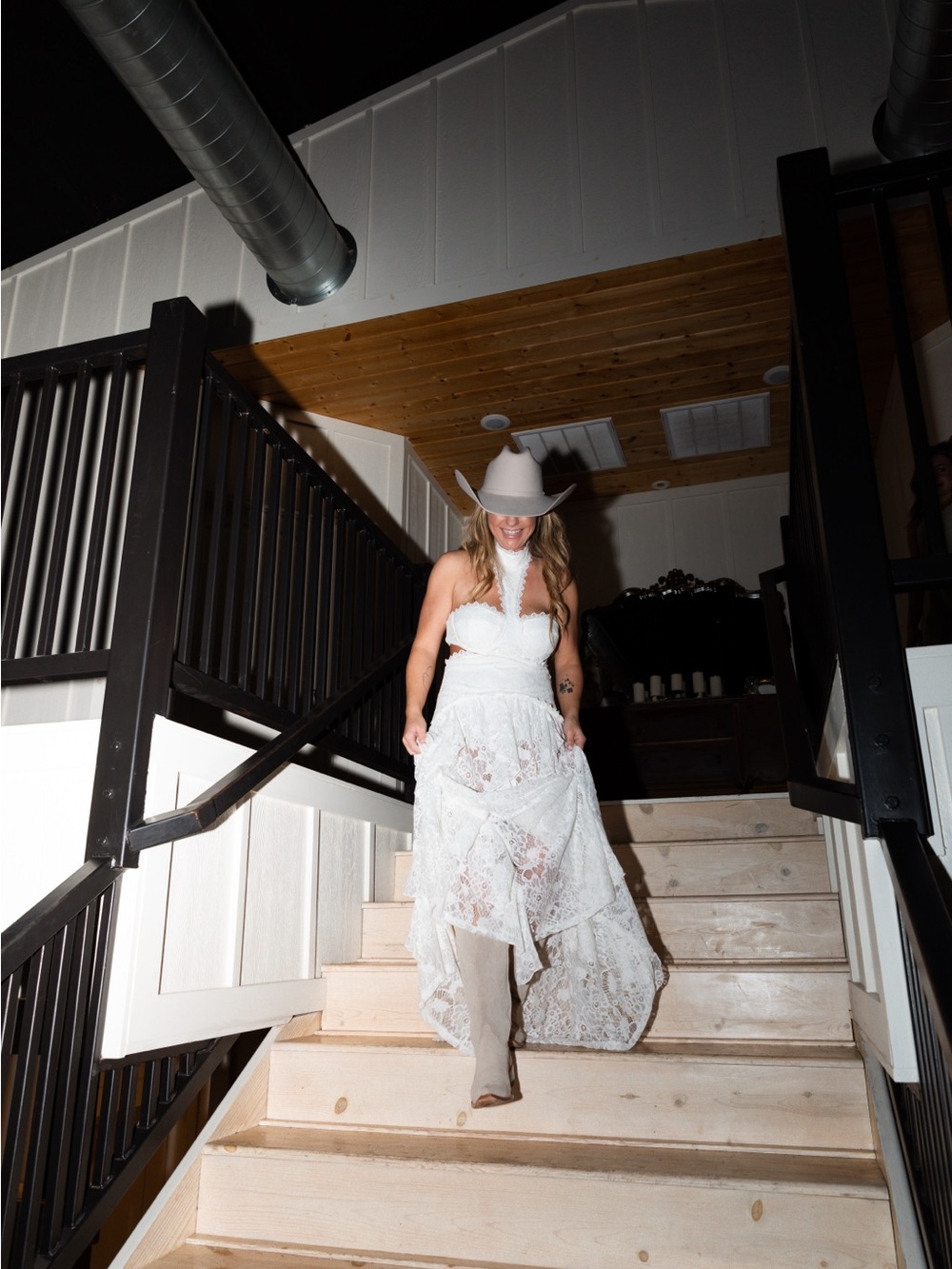 12th Tribe White Lace Halter Cutout Maxi Dress - Picture 2 of 3